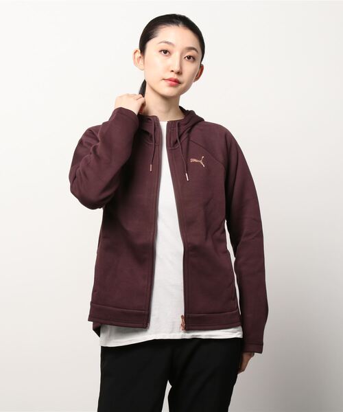 PUMA（プーマ）の「プーマ PUMA EVOSTRIPE フーデッドジャケット_dryCELL機能付（その他アウター・レディース・ワイン/ブラック/アイボリー/アーミー/ホワイト/グレー・XL/L/M/S/LL）」の6枚目の写真