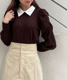 MAJESTIC LEGON | 襟付き2way長袖ニット(ニット/セーター)