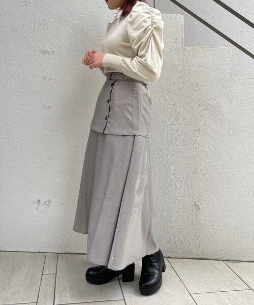 MAJESTIC LEGON（マジェスティックレゴン）の「襟付き2way長袖ニット（ニット/セーター・レディース・ブラウン/グレー/アイボリー/ブラック・MEDIUM/SMALL）」の13枚目の写真