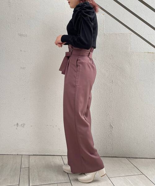 MAJESTIC LEGON（マジェスティックレゴン）の「襟付き2way長袖ニット（ニット/セーター・レディース・ブラウン/グレー/アイボリー/ブラック・MEDIUM/SMALL）」の22枚目の写真