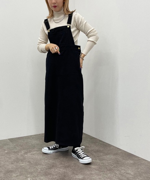 apres jour mignon(アプレジュールミニョン)の「ジャンスカ【ZOZOTOWN限定アイテム】(ワンピース・レディース・ライトベージュ/ブラック・X-LARGE/フリー)」の2枚目の写真