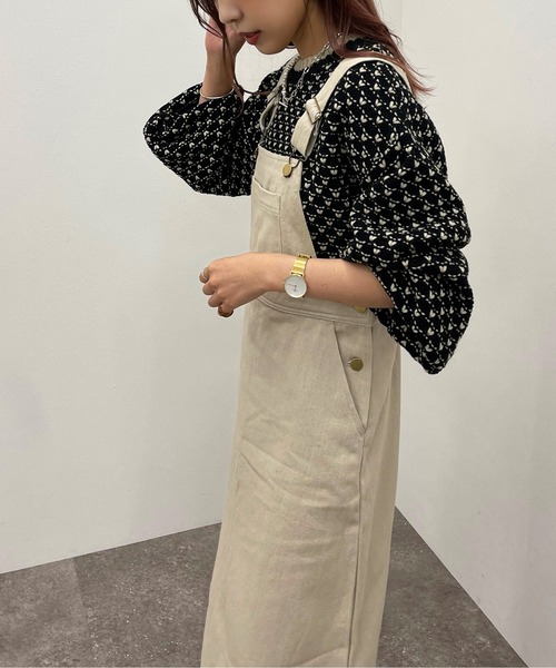 apres jour mignon(アプレジュールミニョン)の「ジャンスカ【ZOZOTOWN限定アイテム】(ワンピース・レディース・ライトベージュ/ブラック・X-LARGE/フリー)」の16枚目の写真
