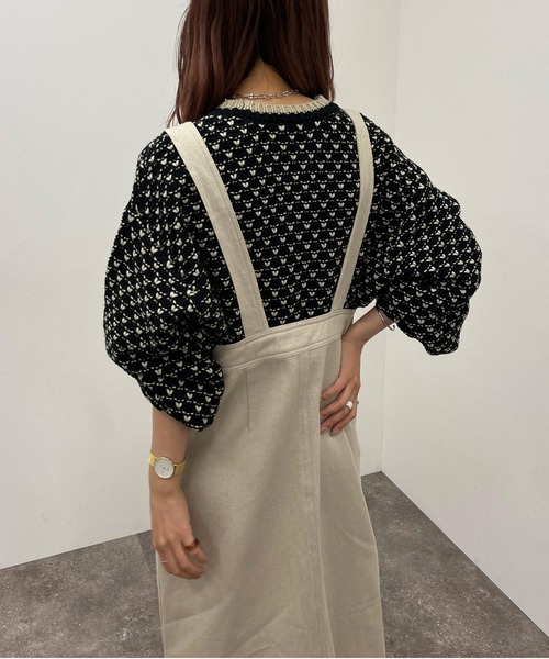 apres jour mignon(アプレジュールミニョン)の「ジャンスカ【ZOZOTOWN限定アイテム】(ワンピース・レディース・ライトベージュ/ブラック・X-LARGE/フリー)」の17枚目の写真