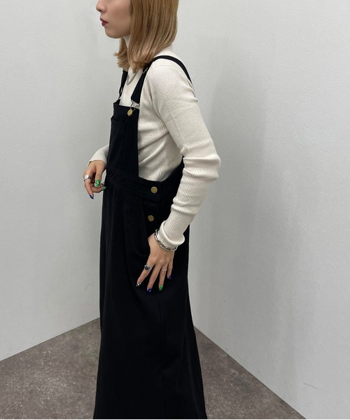 apres jour mignon(アプレジュールミニョン)の「ジャンスカ【ZOZOTOWN限定アイテム】(ワンピース・レディース・ライトベージュ/ブラック・X-LARGE/フリー)」の5枚目の写真
