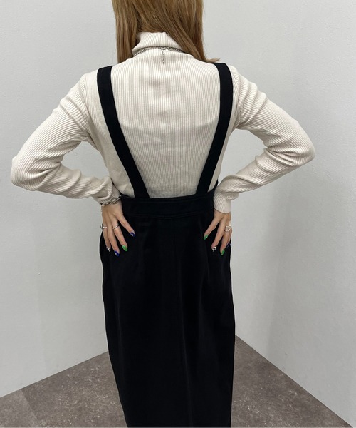 apres jour mignon(アプレジュールミニョン)の「ジャンスカ【ZOZOTOWN限定アイテム】(ワンピース・レディース・ライトベージュ/ブラック・X-LARGE/フリー)」の6枚目の写真