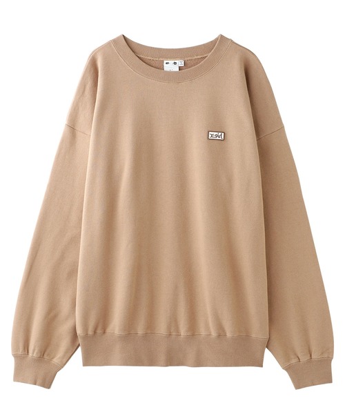 X-girl（エックスガール）の「WEB限定｜WORDS LOGO WIDE CREW