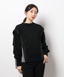 nota（ノータ）の「異素材切替ドロストトップス（スウェット・レディース）」