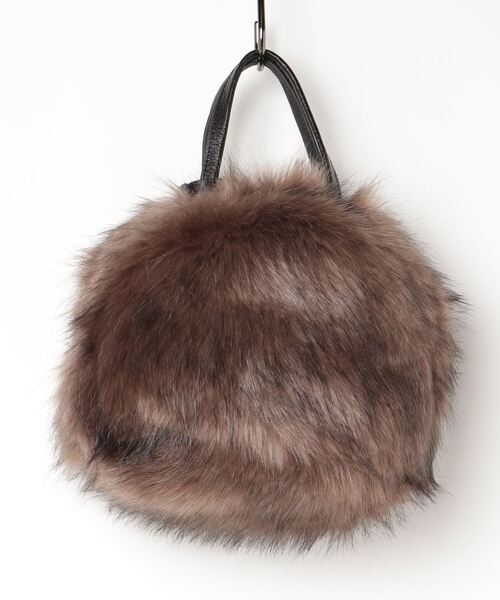 TOFF&LOADSTONE(トフアンドロードストーン)の「フェイクフォックス ボストン(ボストンバッグ・レディース・グレー/アッシュグレー・FREE)」の9枚目の写真