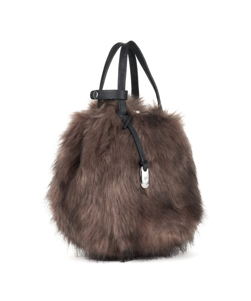 TOFF&LOADSTONE(トフアンドロードストーン)の「フェイクフォックス ボストン(ボストンバッグ・レディース・グレー/アッシュグレー・FREE)」の8枚目の写真