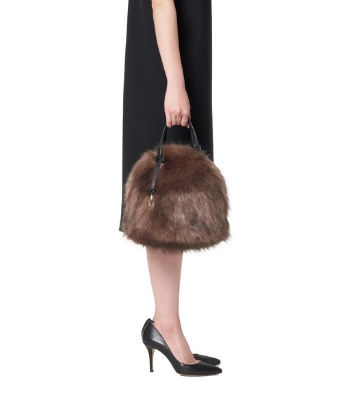 TOFF&LOADSTONE(トフアンドロードストーン)の「フェイクフォックス ボストン(ボストンバッグ・レディース・グレー/アッシュグレー・FREE)」の3枚目の写真