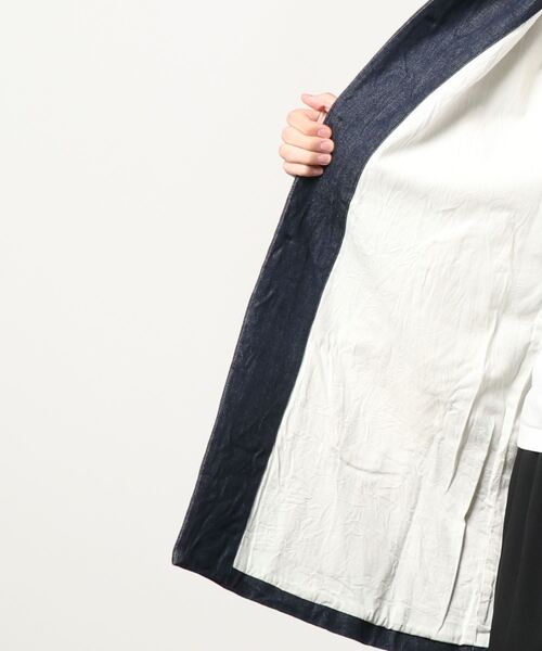 SPELLBOUND（スペルバウンド）の「[SPELLBOUND / スペルバウンド]  12ozハードツイストデニム ワイドコート（ステンカラーコート・メンズ・ワンウォッシュ・2）」の3枚目の写真
