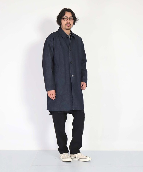 SPELLBOUND（スペルバウンド）の「[SPELLBOUND / スペルバウンド]  12ozハードツイストデニム ワイドコート（ステンカラーコート・メンズ・ワンウォッシュ・2）」の8枚目の写真