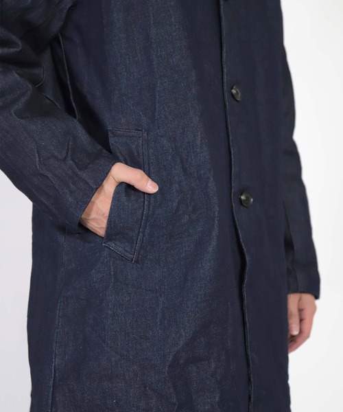 SPELLBOUND（スペルバウンド）の「[SPELLBOUND / スペルバウンド]  12ozハードツイストデニム ワイドコート（ステンカラーコート・メンズ・ワンウォッシュ・2）」の12枚目の写真