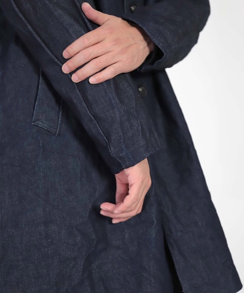 SPELLBOUND（スペルバウンド）の「[SPELLBOUND / スペルバウンド]  12ozハードツイストデニム ワイドコート（ステンカラーコート・メンズ・ワンウォッシュ・2）」の13枚目の写真