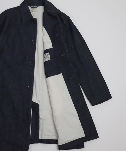 SPELLBOUND（スペルバウンド）の「[SPELLBOUND / スペルバウンド]  12ozハードツイストデニム ワイドコート（ステンカラーコート・メンズ・ワンウォッシュ・2）」の18枚目の写真