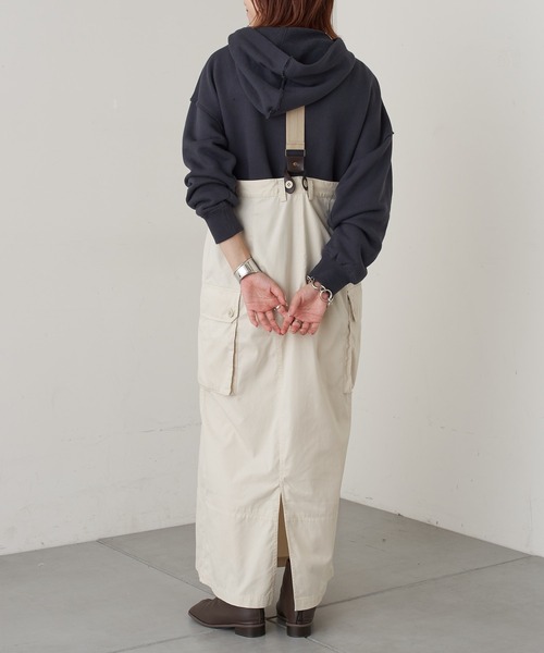 CIAOPANIC TYPY(チャオパニックティピー)の「リメイク風ミリタリースカート(スカート・レディース・チャコールグレー/カーキ/アイボリー・SMALL/MEDIUM)」の7枚目の写真