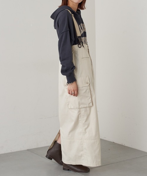 CIAOPANIC TYPY(チャオパニックティピー)の「リメイク風ミリタリースカート(スカート・レディース・チャコールグレー/カーキ/アイボリー・SMALL/MEDIUM)」の8枚目の写真