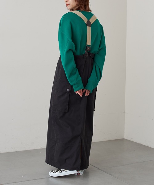 CIAOPANIC TYPY(チャオパニックティピー)の「リメイク風ミリタリースカート(スカート・レディース・チャコールグレー/カーキ/アイボリー・SMALL/MEDIUM)」の18枚目の写真