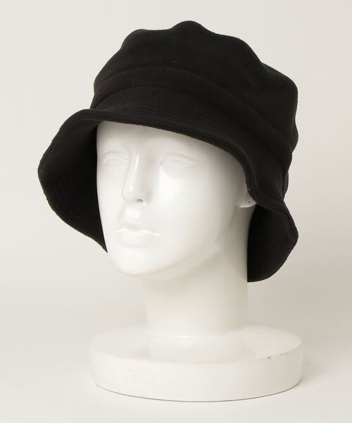 BURLAP OUTFITTER（バーラップアウトフィッター）の「FLEECE BUCKET HAT/フリースバケットハット（ハット・メンズ・ライトブラウン/グリーン系その他/ブラック・ONE SIZE）」の2枚目の写真