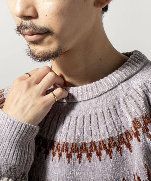 GLOSTER（グロスター）の「【GLOSTER/グロスター】ノルディックニット 求心柄モールニット プルオーバー（ニット/セーター・メンズ・ホワイト系その他/ブラウン系その他/イエロー系その他・MEDIUM/LARGE）」の12枚目の写真