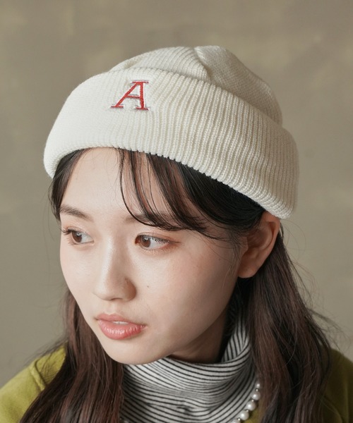 SPINNS（スピンズ）の「アルファベットロゴ刺繍ニット帽（ニットキャップ/ビーニー・メンズ・ブラック/ネイビー/オフホワイト・ONESIZE）」の12枚目の写真