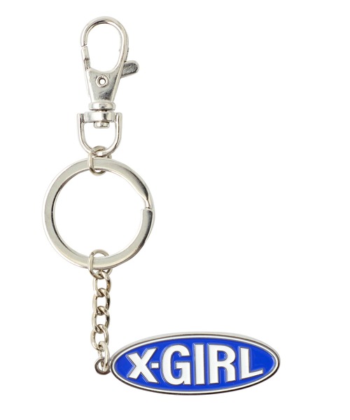 X-girl（エックスガール）の「BASIC OVAL LOGO KEY CHARM（キーホルダー・レディース・レッド/ブルー/ブラック・ONE SIZE）」の7枚目の写真