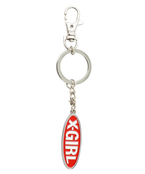 X-girl（エックスガール）の「BASIC OVAL LOGO KEY CHARM（キーホルダー・レディース・レッド/ブルー/ブラック・ONE SIZE）」の10枚目の写真