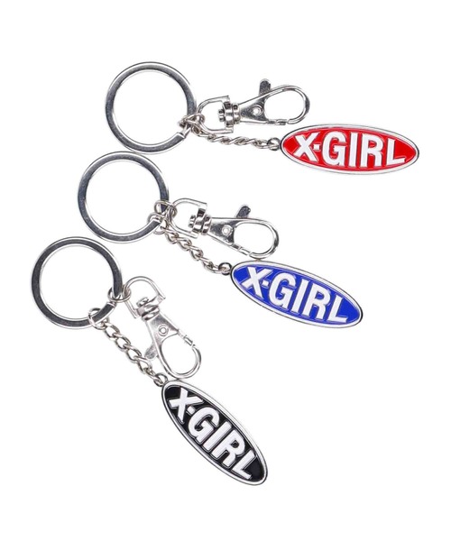 X-girl（エックスガール）の「BASIC OVAL LOGO KEY CHARM（キーホルダー・レディース・レッド/ブルー/ブラック・ONE SIZE）」の13枚目の写真