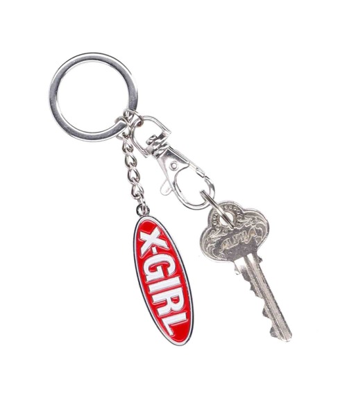 X-girl（エックスガール）の「BASIC OVAL LOGO KEY CHARM（キーホルダー・レディース・レッド/ブルー/ブラック・ONE SIZE）」の14枚目の写真