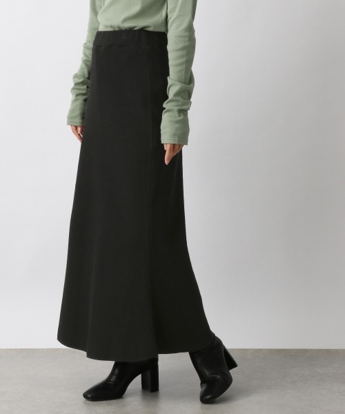 LOWRYS FARM（ローリーズファーム）の「リブカットマーメイドスカート　259259（スカート・レディース・アイボリー/ブラック/ダークブラウン/グリーン・FREE）」の3枚目の写真