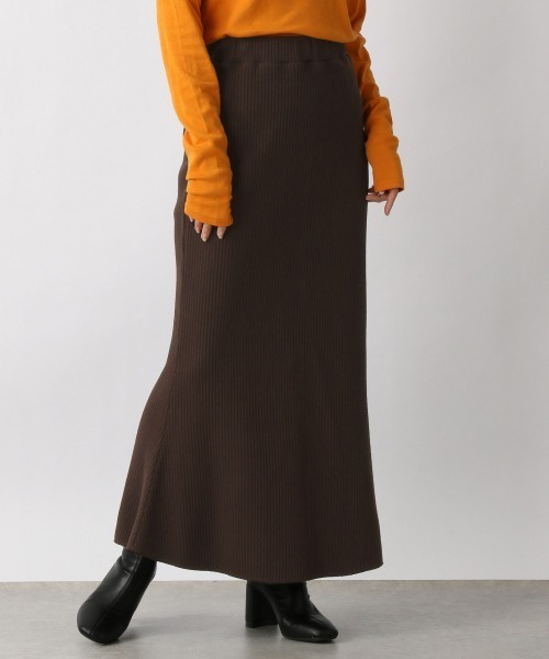 LOWRYS FARM（ローリーズファーム）の「リブカットマーメイドスカート　259259（スカート・レディース・アイボリー/ブラック/ダークブラウン/グリーン・FREE）」の7枚目の写真