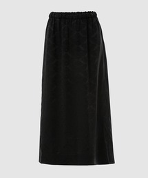 Viscose Jacquard High Waist Midi Skirt