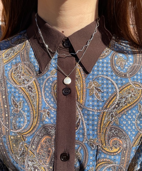 nemne store(ネンネストア)の「アソート配色柄シャツ(シャツ/ブラウス・レディース・ブラック系その他/アイボリー系/ネイビー系・フリー)」の13枚目の写真