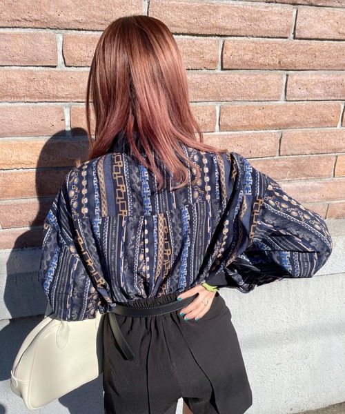 nemne store(ネンネストア)の「アソート配色柄シャツ(シャツ/ブラウス・レディース・ブラック系その他/アイボリー系/ネイビー系・フリー)」の19枚目の写真
