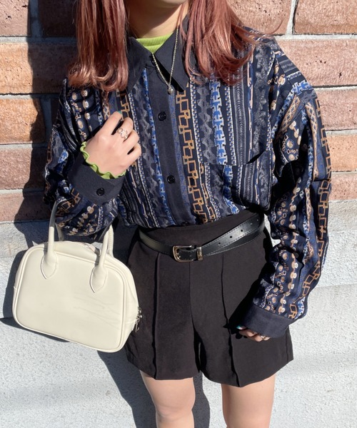 nemne store(ネンネストア)の「アソート配色柄シャツ(シャツ/ブラウス・レディース・ブラック系その他/アイボリー系/ネイビー系・フリー)」の15枚目の写真