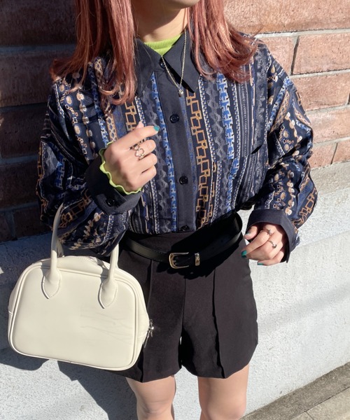 nemne store(ネンネストア)の「アソート配色柄シャツ(シャツ/ブラウス・レディース・ブラック系その他/アイボリー系/ネイビー系・フリー)」の16枚目の写真