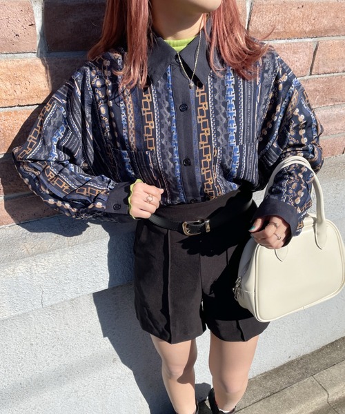 nemne store(ネンネストア)の「アソート配色柄シャツ(シャツ/ブラウス・レディース・ブラック系その他/アイボリー系/ネイビー系・フリー)」の17枚目の写真