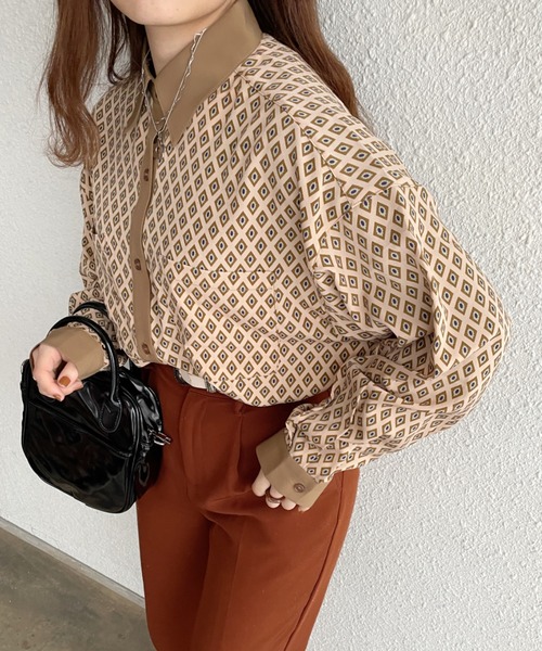 nemne store(ネンネストア)の「アソート配色柄シャツ(シャツ/ブラウス・レディース・ブラック系その他/アイボリー系/ネイビー系・フリー)」の22枚目の写真