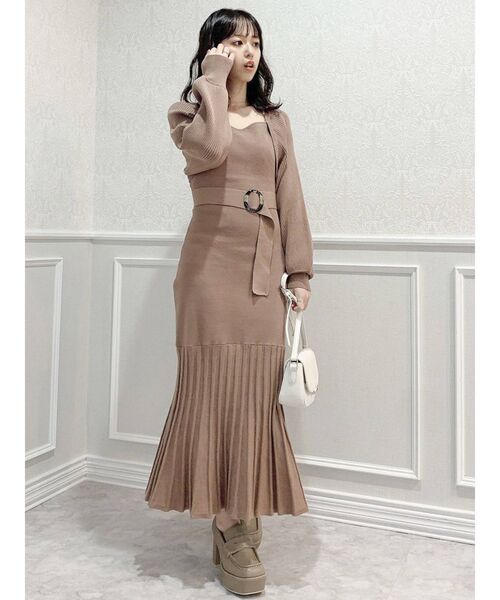 dazzlin（ダズリン）の「ボレロデザインマーメイドニットワンピース（ワンピース・レディース・ブラック/ブラウン/ラベンダー・FREE）」の15枚目の写真