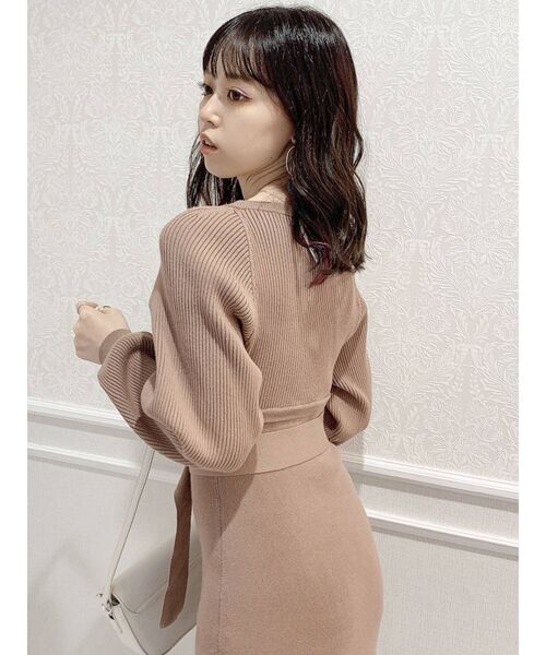 dazzlin（ダズリン）の「ボレロデザインマーメイドニットワンピース（ワンピース・レディース・ブラック/ブラウン/ラベンダー・FREE）」の4枚目の写真