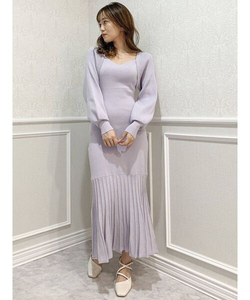 dazzlin（ダズリン）の「ボレロデザインマーメイドニットワンピース（ワンピース・レディース・ブラック/ブラウン/ラベンダー・FREE）」の8枚目の写真