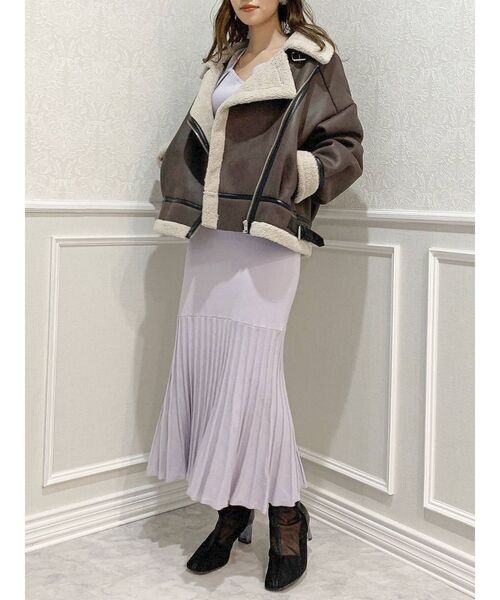 dazzlin（ダズリン）の「ボレロデザインマーメイドニットワンピース（ワンピース・レディース・ブラック/ブラウン/ラベンダー・FREE）」の14枚目の写真