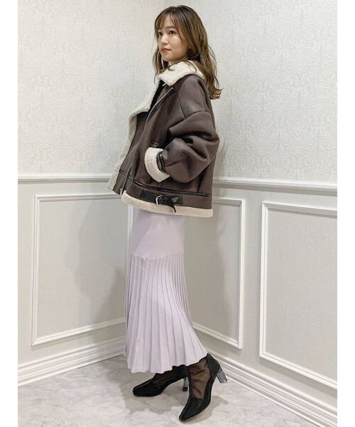 dazzlin（ダズリン）の「ボレロデザインマーメイドニットワンピース（ワンピース・レディース・ブラック/ブラウン/ラベンダー・FREE）」の7枚目の写真