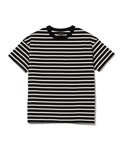 A VONTADE（アボンタージ）の「*A VONTADE × BEAMS F / 別注 ボーダー ポケットTシャツ（Tシャツ/カットソー・メンズ・ブラック/ブラウン・SMALL/MEDIUM/LARGE）」の10枚目の写真