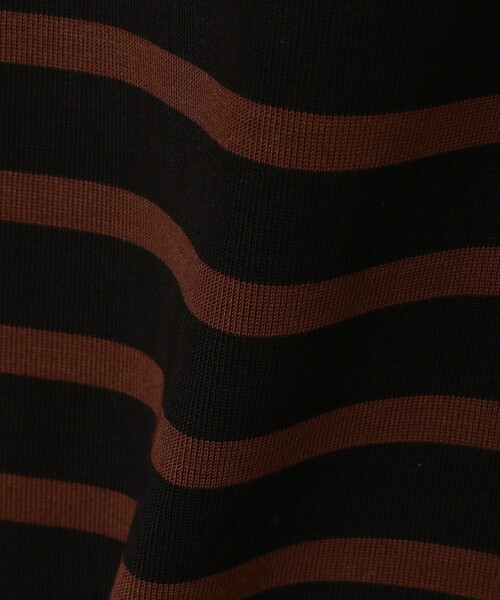 A VONTADE（アボンタージ）の「*A VONTADE × BEAMS F / 別注 ボーダー ポケットTシャツ（Tシャツ/カットソー・メンズ・ブラック/ブラウン・SMALL/MEDIUM/LARGE）」の4枚目の写真