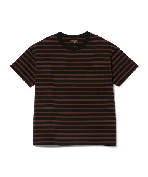 A VONTADE（アボンタージ）の「*A VONTADE × BEAMS F / 別注 ボーダー ポケットTシャツ（Tシャツ/カットソー・メンズ・ブラック/ブラウン・SMALL/MEDIUM/LARGE）」の15枚目の写真