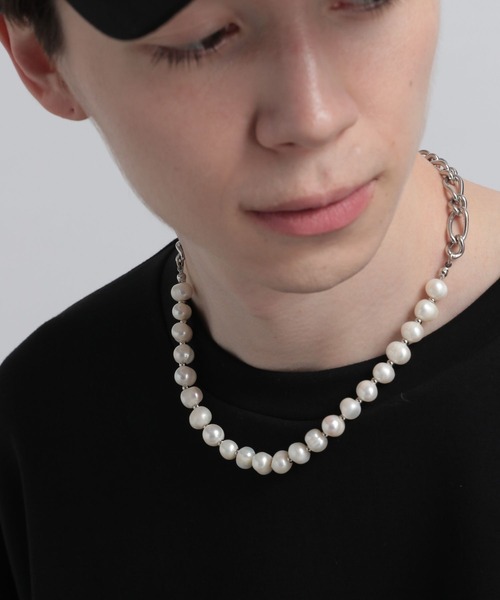 HARE（ハレ）の「BIGパールネックレス(HARE)（ネックレス・メンズ・オフホワイト・FREE）」の9枚目の写真