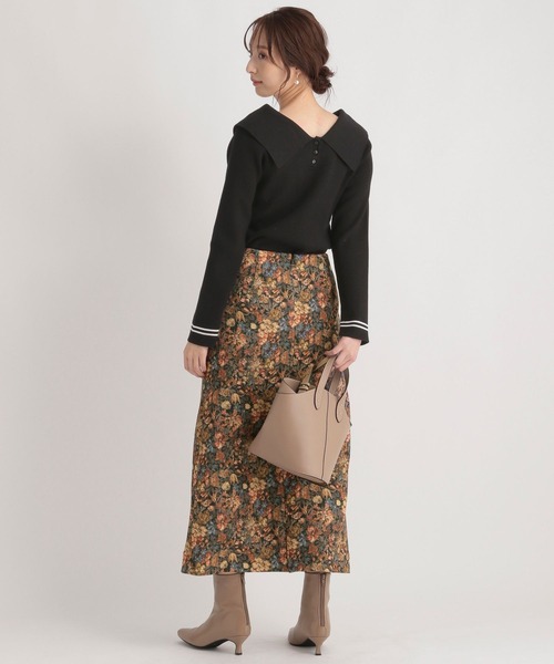 Andemiu（アンデミュウ）の「ビックエリニット264124（ニット/セーター・レディース・ブラック/アイボリー/ラベンダー/ベージュ・FREE）」の8枚目の写真