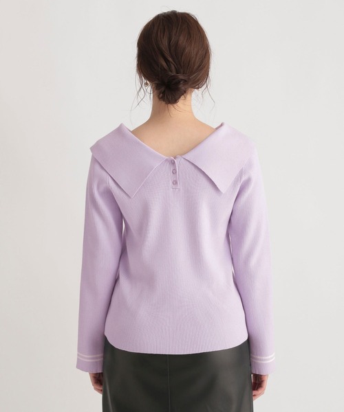 Andemiu（アンデミュウ）の「ビックエリニット264124（ニット/セーター・レディース・ブラック/アイボリー/ラベンダー/ベージュ・FREE）」の22枚目の写真