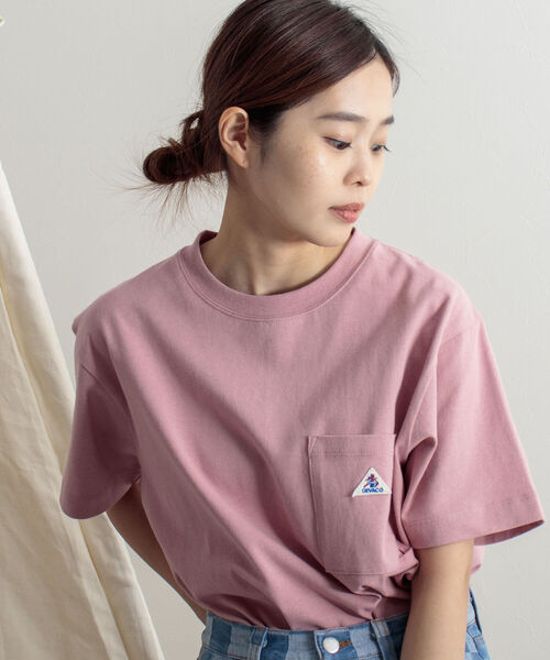 GEVACO（ゲバコ）の「【GEVACO/ゲバコ】オープンエンド度詰め天竺 半袖ポケット付きTシャツ（Tシャツ/カットソー・メンズ・ホワイト/ベージュ/ネイビー/サックスブルー/ピンク・SMALL/MEDIUM/LARGE）」の5枚目の写真